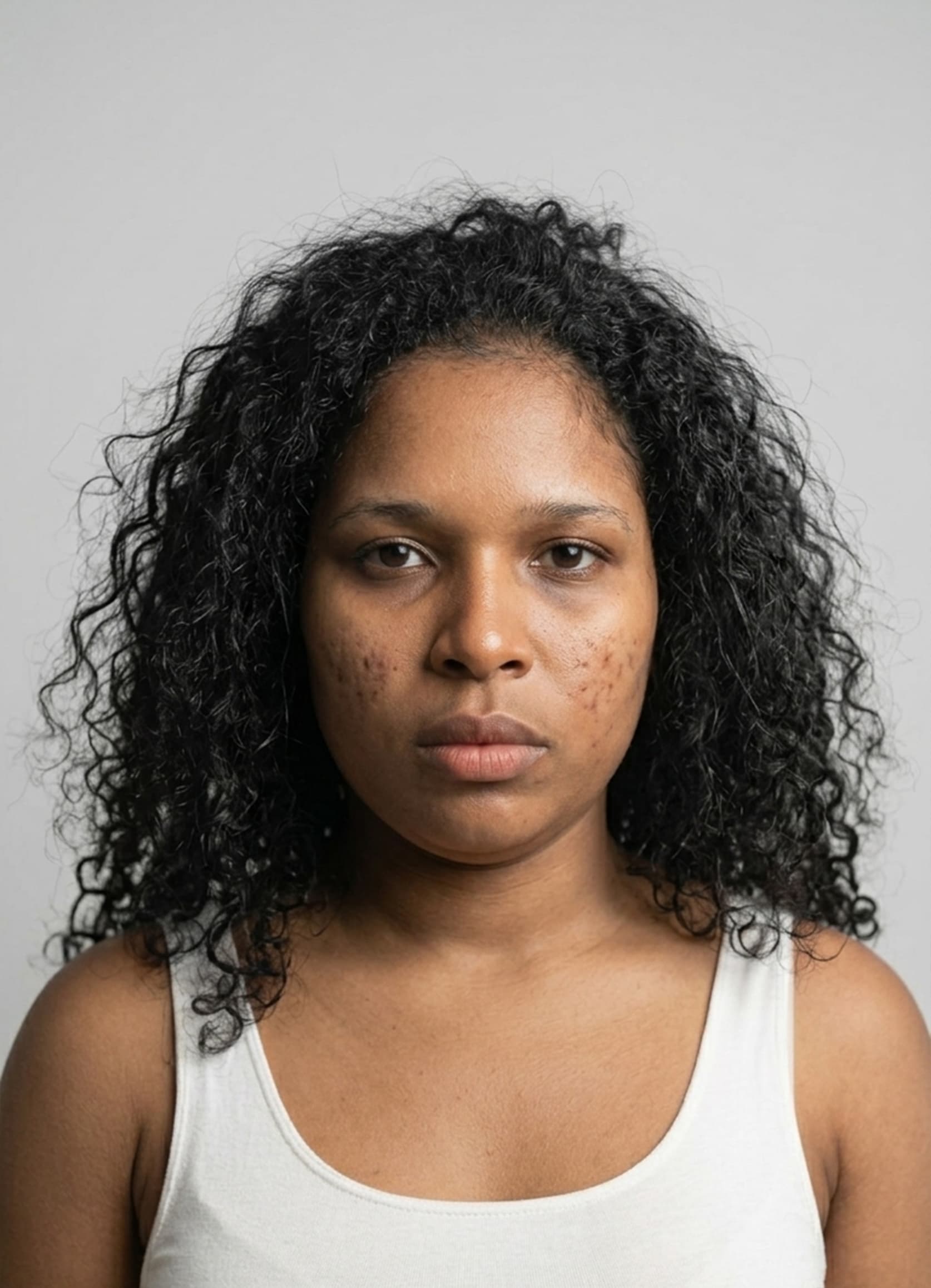 Woman before